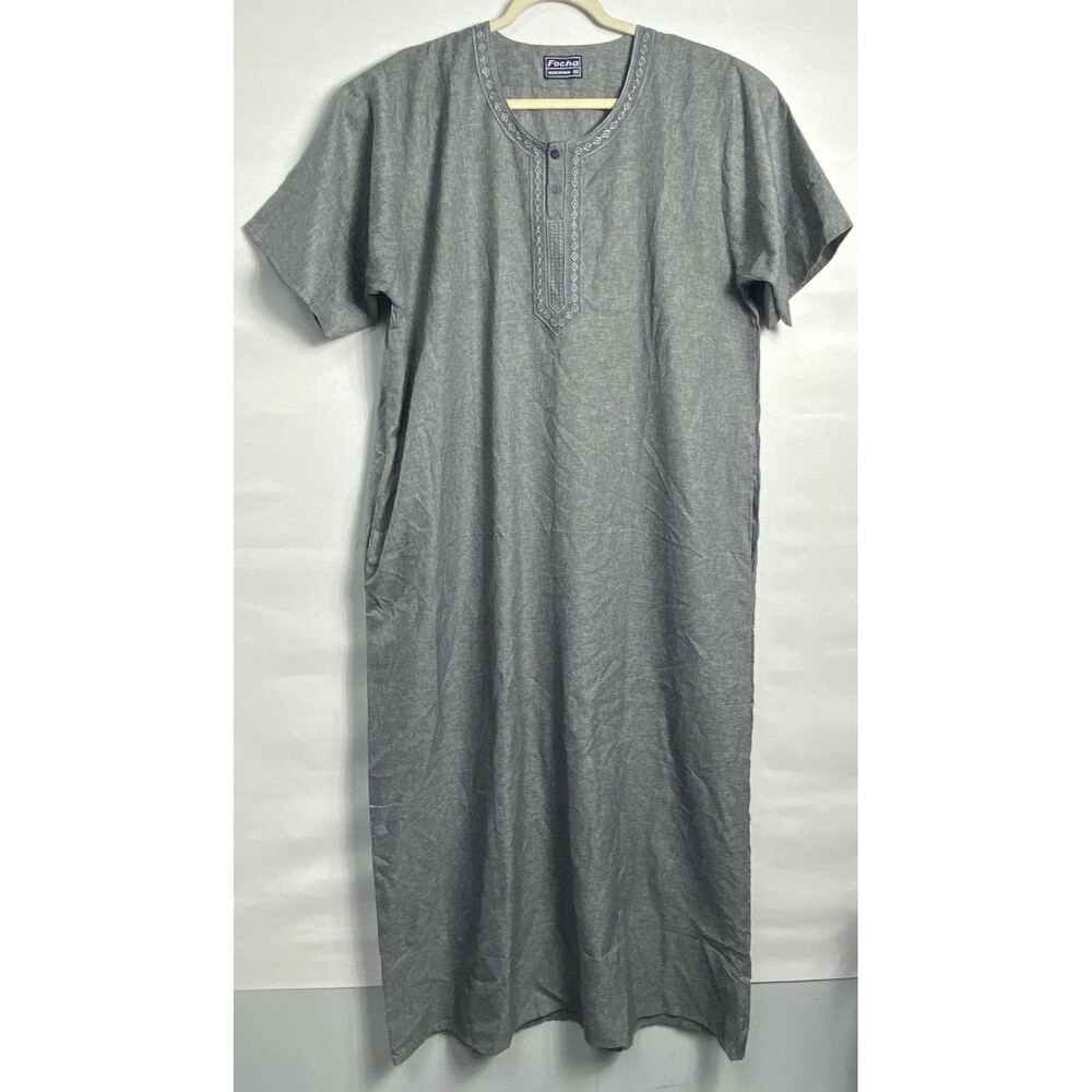 Men GREY short sleeve thobe/jubba/kandorah.dishdash.sizes 60